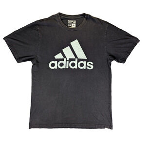 Adidas T-Shirt Large Men's Black Short Sleeve Go-To Tee Cotton Casual Activewear